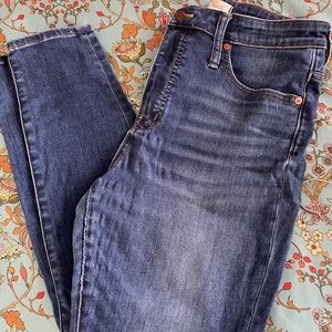 Madewell Dark Blue High Rise Skinny Jeans